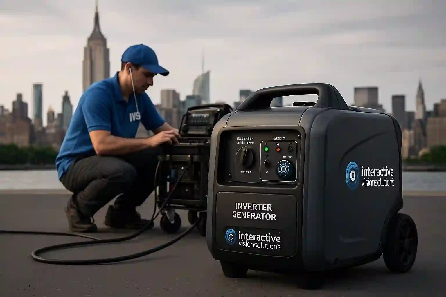 Inverter generator rental NYC - ultra-quiet power for sensitive electronics
